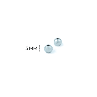 Balin acero macizo boca pequeña 5mm paquete x 12 und