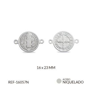 Centro pulsera acero san benito fundido 16x23mm x und