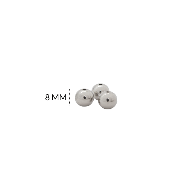 Balin acero macizo boca pequeña 8mm / paquete x 12 unidades / Ref-1605N / Ref-1605N