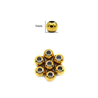 Balin acero macizo boca ancha 6mm paquete x 24und