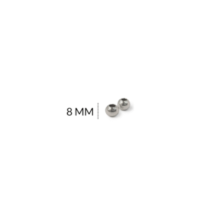 Balin acero macizo boca extra ancha 8mm x 12 und