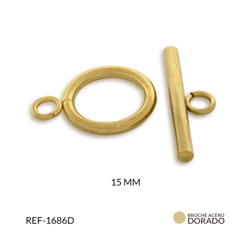 Broche acero salvavidas 15mm / x duo / Ref-1686D / Ref-1686D