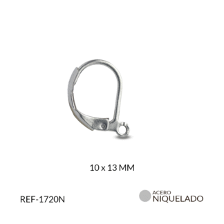 Anzuelo acero catalán niquelado 10x13mm x 3pares
