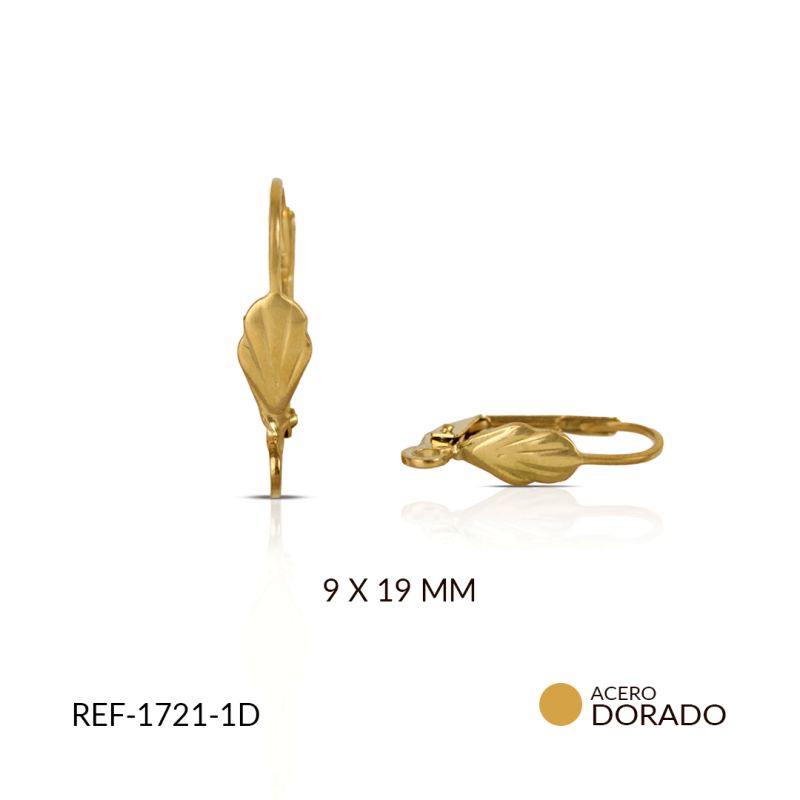 ANZUELO ACERO CATALAN FLOR 9 X 19 MM / x par / REF-1721-1D