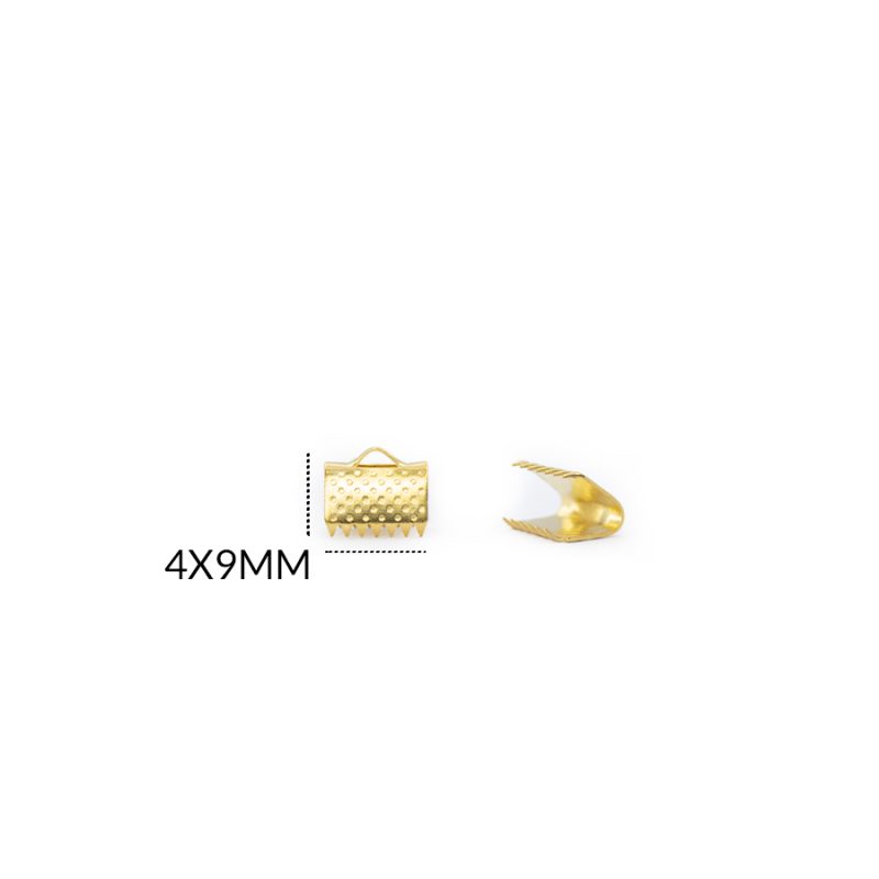 Terminal en acero maleta martillado 4 X 9MM / x UND / Ref-1730-1D