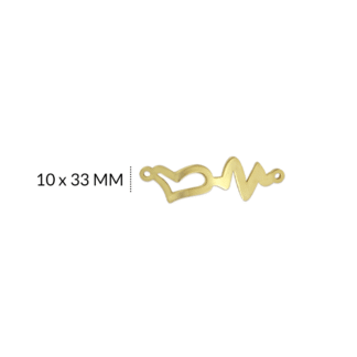 Centro pulsera acero corazón cardio 10x33mm x und