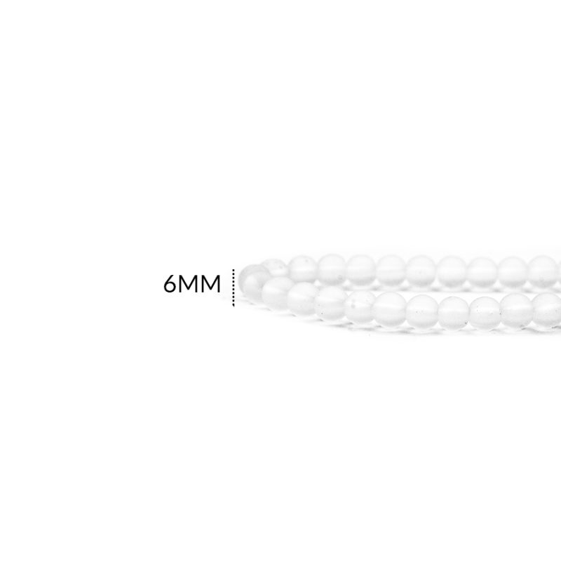 VIDRIO OPALIZ 6MM / BLANCO CRISTAL / SARTA X 39CM aproximadamente / REF-1991BC / REF-1991BC