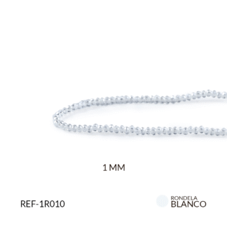 Rondela blanco cristal boreal 1mm