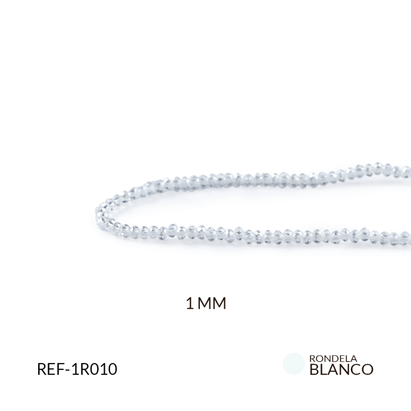 Rondela blanco cristal boreal 1mm