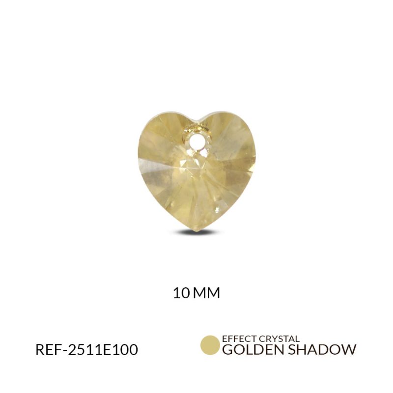 Dije swarovski corazón 10 x 10 mm effects crystal Golden Shadow / x und / Ref-2511E100