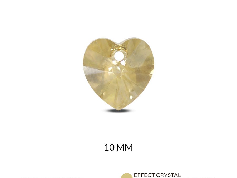 Dije swarovski corazón 10 x 10 mm effects crystal Golden Shadow / x und / Ref-2511E100