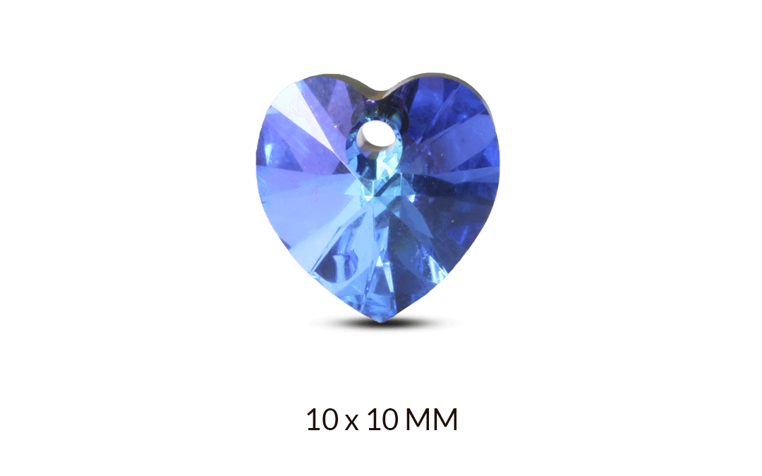 DIJE SW CORAZON AZUL HEL 10 X 10MM / x und / REF-2511E88