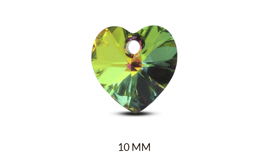 Dije Swarovski corazón 10 x 10 mm efectos cristales vitral / x unidad / Ref-2511E90