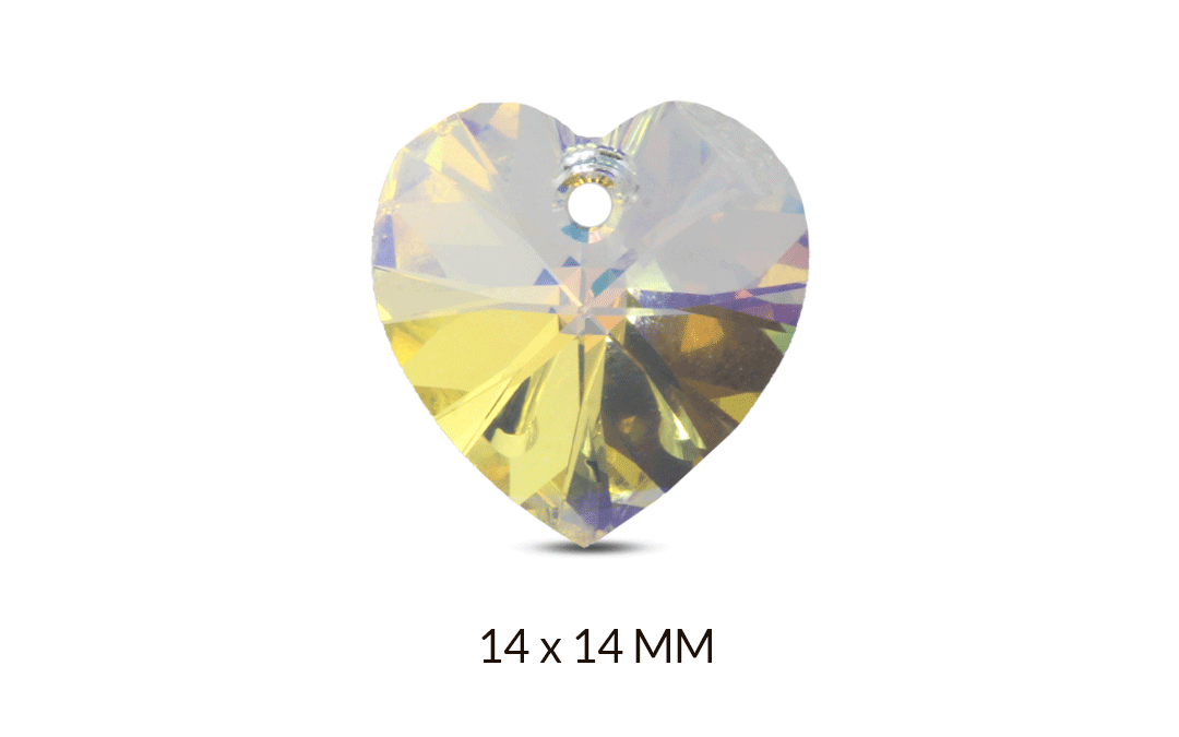Dije SW corazón cristal Aurore 10 X 10MM / x unidad / Ref-2513E74 / REF-2513E74