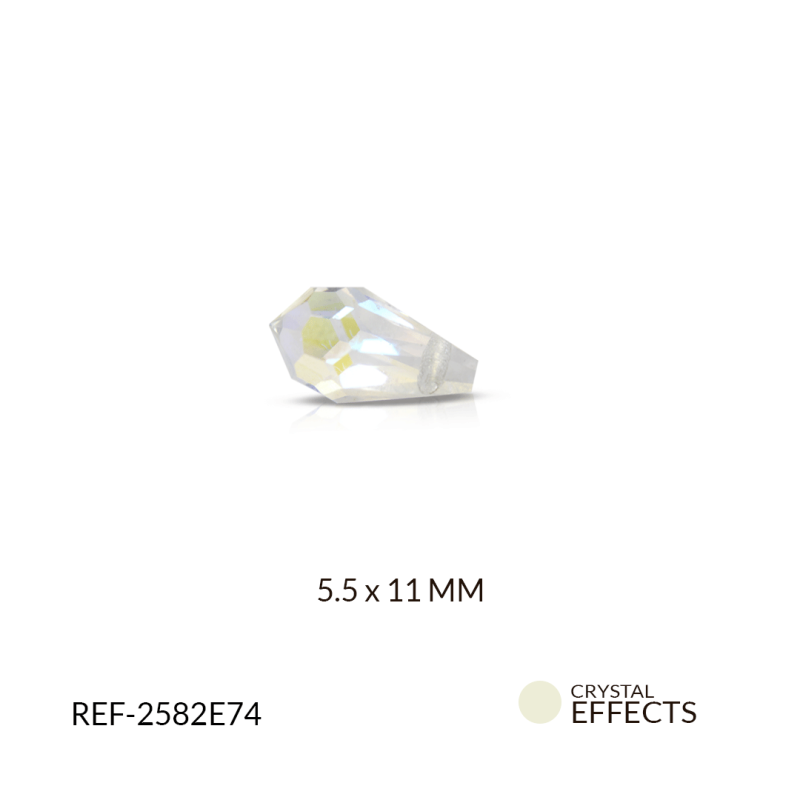 DIJE PRECIOSA GOTA 5.5 X 11 MM EFFECTS CRYSTAL AURORE BOREAL / x und / REF-2582E74