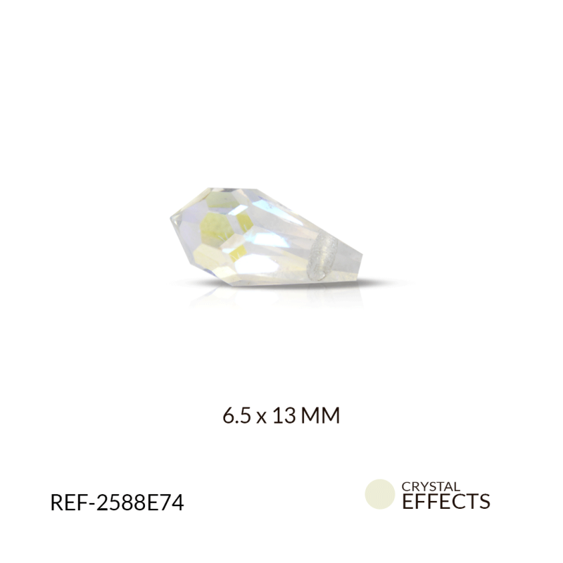 DIJE PRECIOSA GOTA 6.5 X 13 MM EFFECTS CRYSTAL AURORE BOREAL /  x und / REF-2588E74