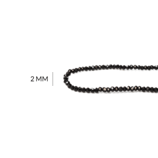 Rondela boreal negro 2mm