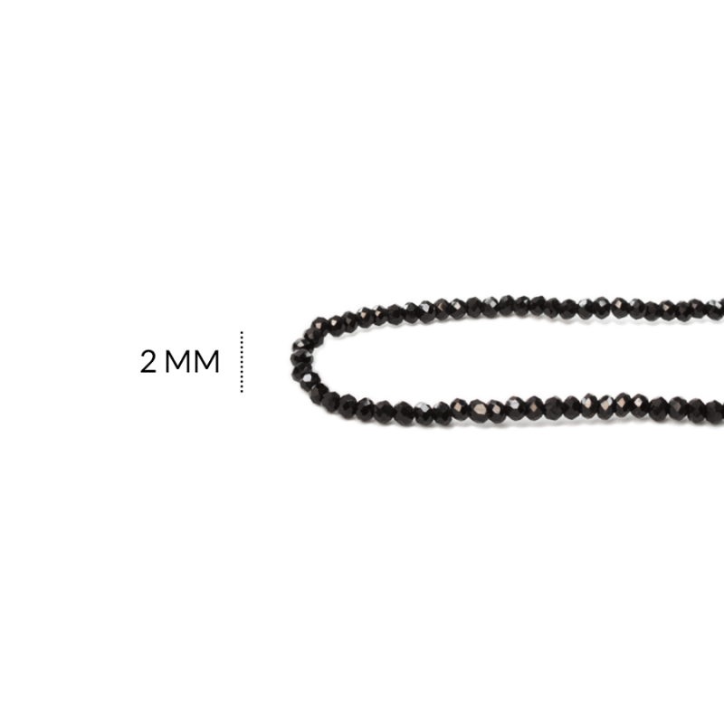 Rondela boreal negro 2mm