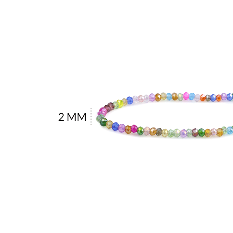Rondela Boreal 2mm color mixto / x sarta / Ref-2R013 / Ref-2R013
