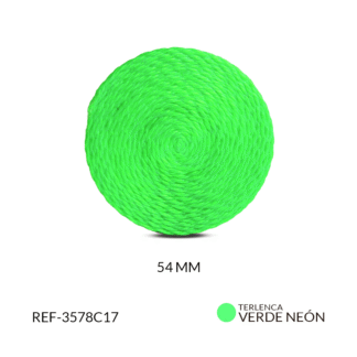 Base para arete terlenca verde neón 54mm x par