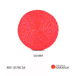 Base para arete terlenca 54mm naranja fluorescente x par