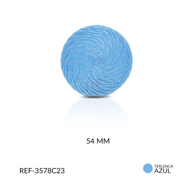 Base para arete en terlenca 54 mm color azul cielo / x par / REF-3578C23