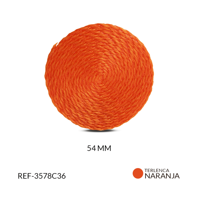 Base para arete en terlenca color naranja / x par / REF-3578C36