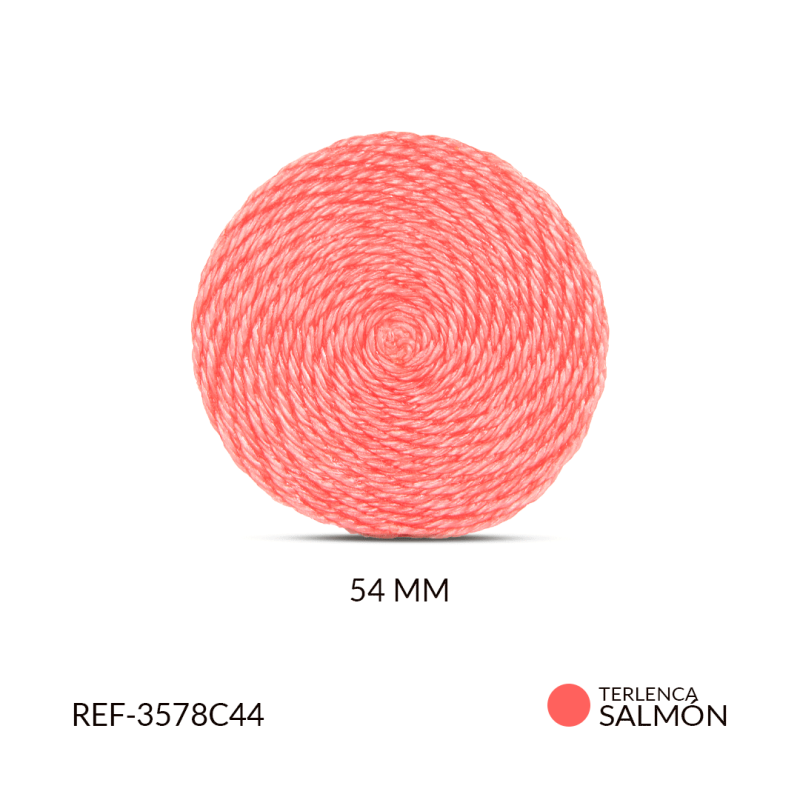Base para arete en terlenka 54mm salmón x par