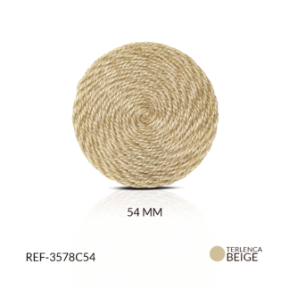 Base para arete en terlenca beige 54mm x par
