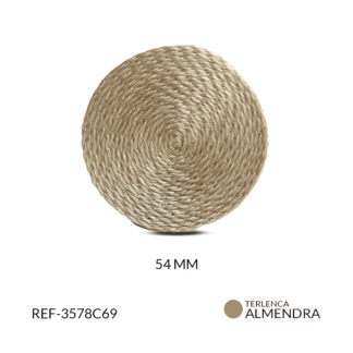 Base para arete en terlenca 54mm almendra x par