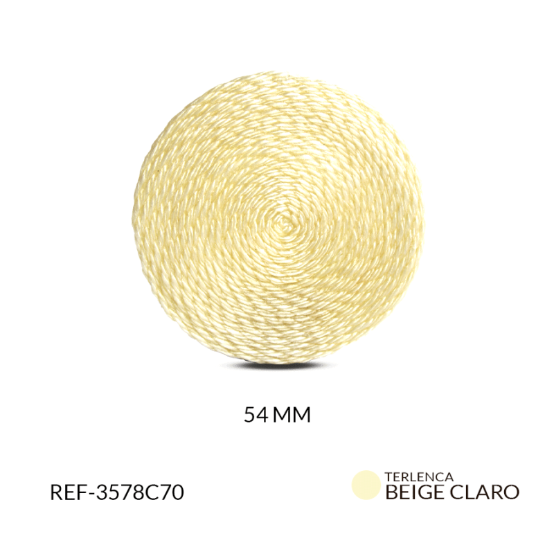 Base para arete en terlenca 54mm marfil claro / x par / Ref-3578C70 / Ref-3578C70