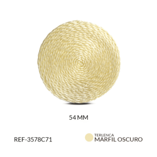 Base para arete terlenca 54mm marfil oscuro x par
