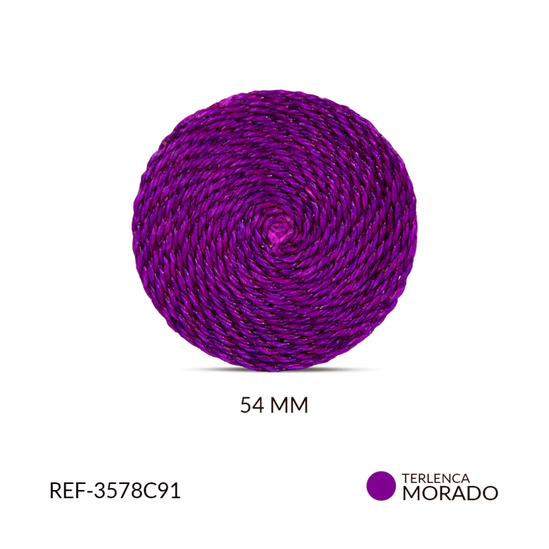 Base para arete en terlenca 54 mm color morado / x par / REF-3578C91