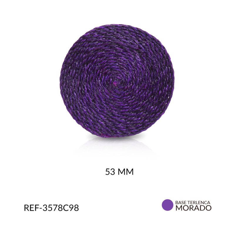 BASE PARA ARETE EN TERLENCA MORADO 53MM / x PAR / Ref-3578C98