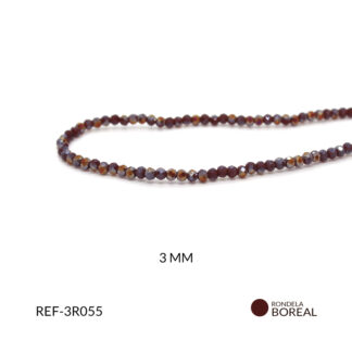Rondela rojo mora boreal 3mm