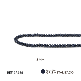 Róndela gris acerina metalizado 3mm