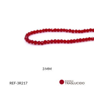 Rondela traslucido rojo 3mm