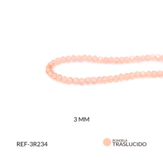 Rondela traslucido salmón claro 3mm