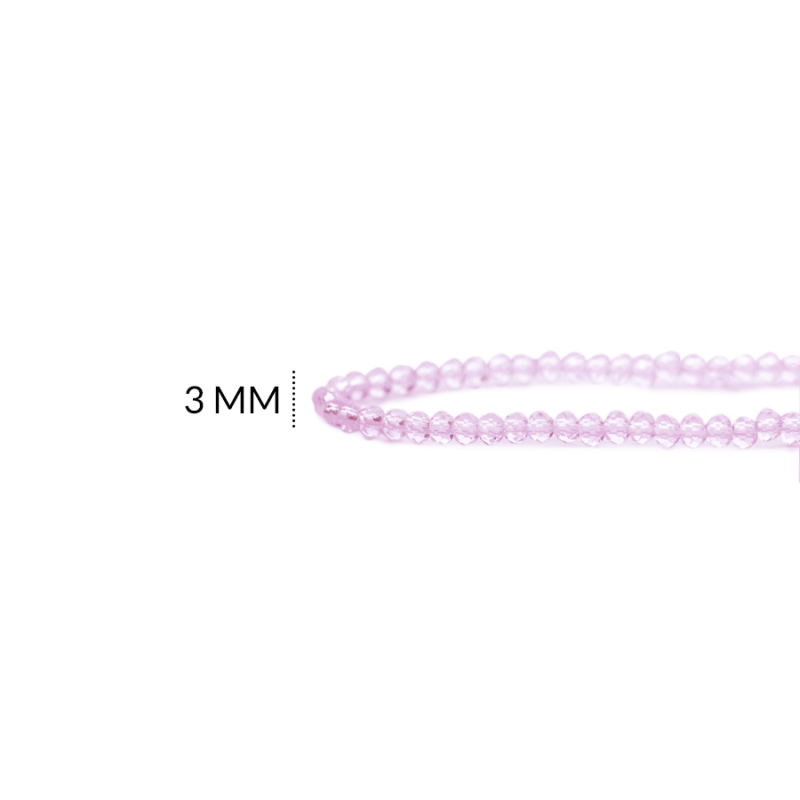 Rondela traslucida 3 mm color Rosado R / x und / Ref-3R237