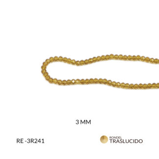 Rondela traslucido marrón 3mm