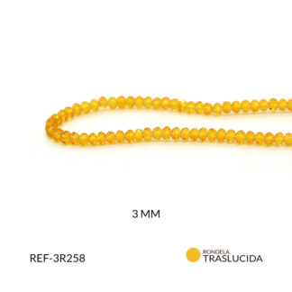 Rondela amarillo quemado traslucido 3mm