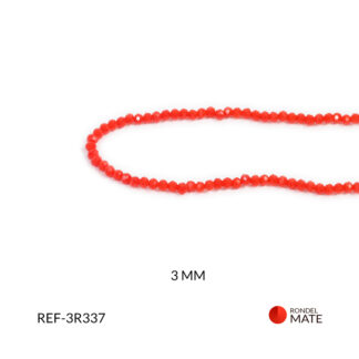 Rondela mate naranja rojizo 3mm