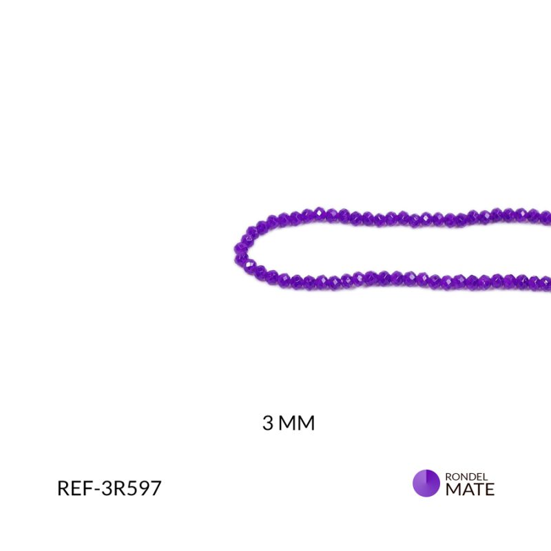 Rondela mate morado oscuro 3mm