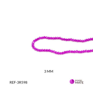 Rondel magenta mate 3mm x sarta