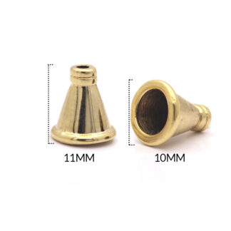Terminal zamak cono 11x10mm x6 unidades