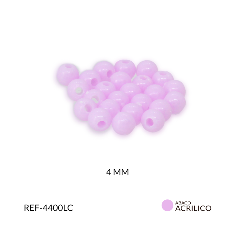 Abaco acrílico bola lila 4 mm