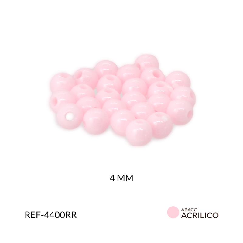 Abaco acrilico bola Rosado 4 mm