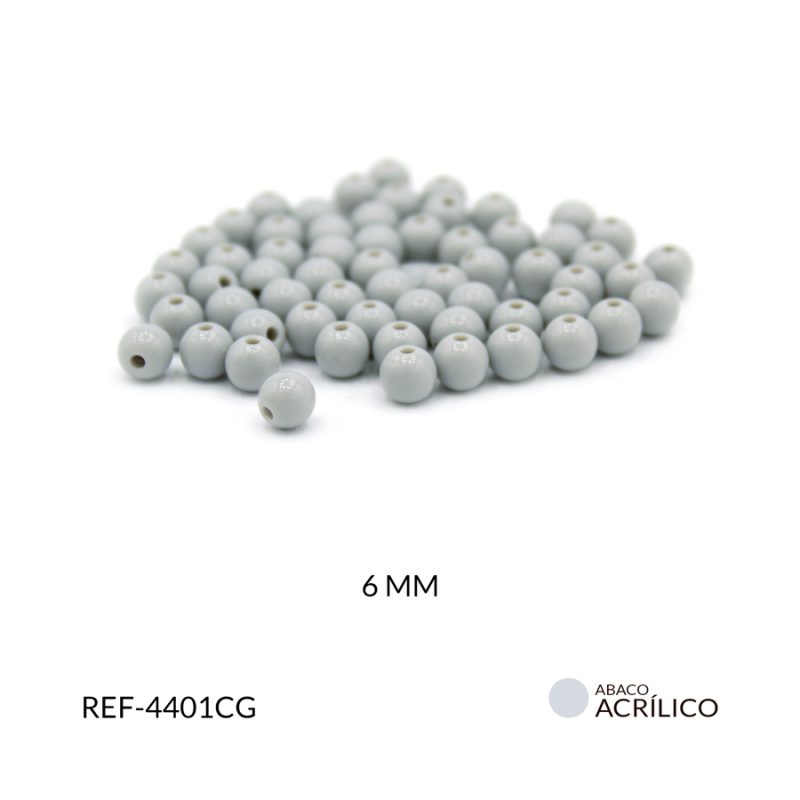 Abaco acrílico bola gris claro 6mm