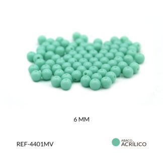 Abaco acrílico bola verde menta 6mm
