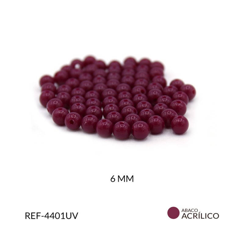 Abaco acrílico bola uva violeta 6mm
